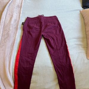Anthropologie Burgundy and Red Straight Leg Pants